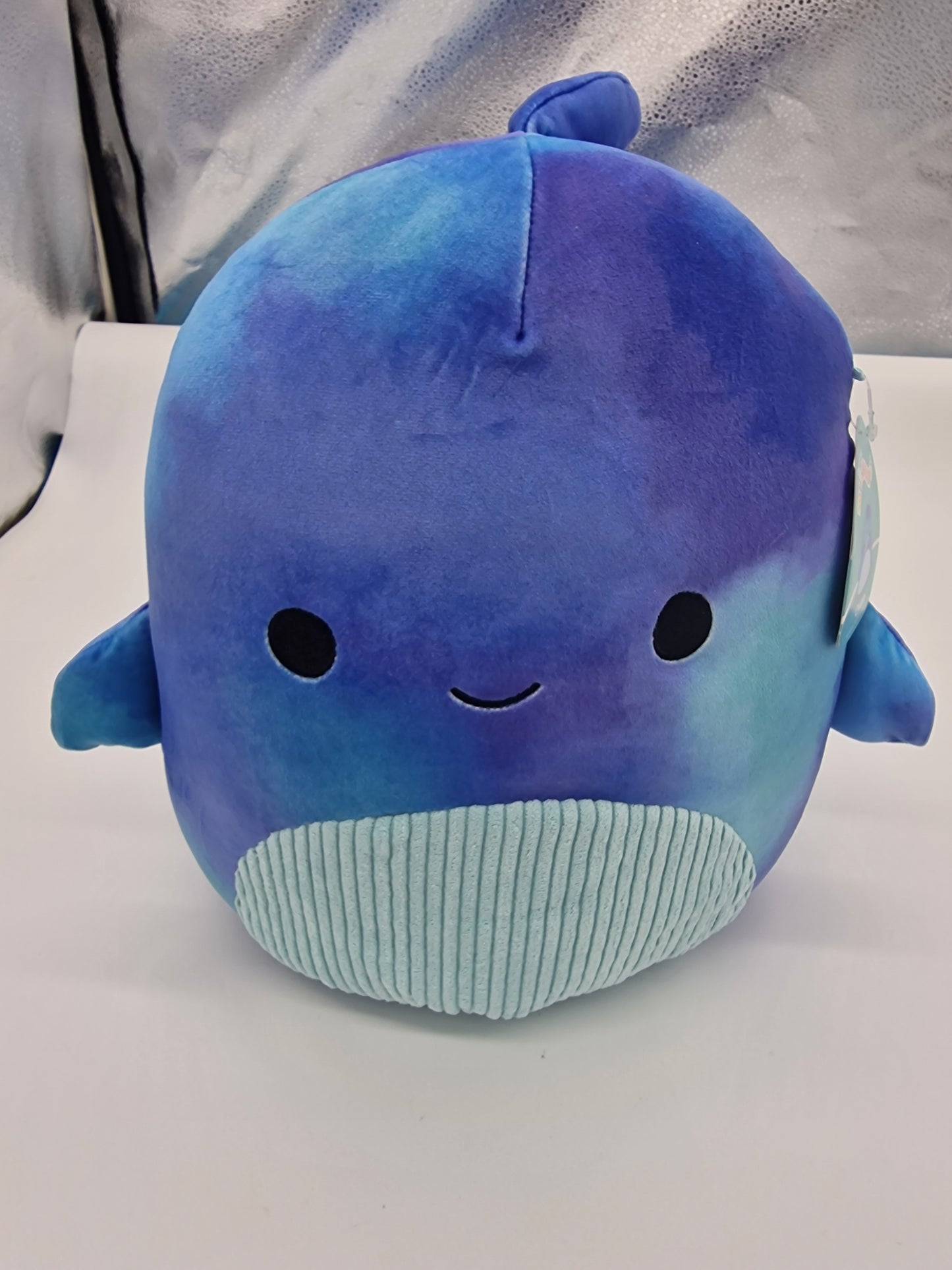 Squishmallows Sea Life Squad Cyan Whale, 7.5 Inch Plush