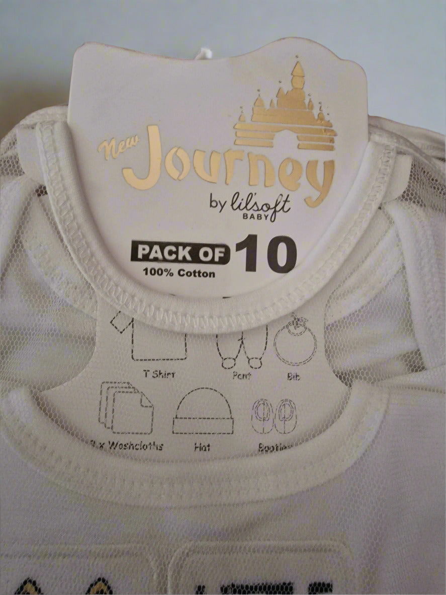 100% Cotton Baby Gift Set – 10 Essential Items for Newborns