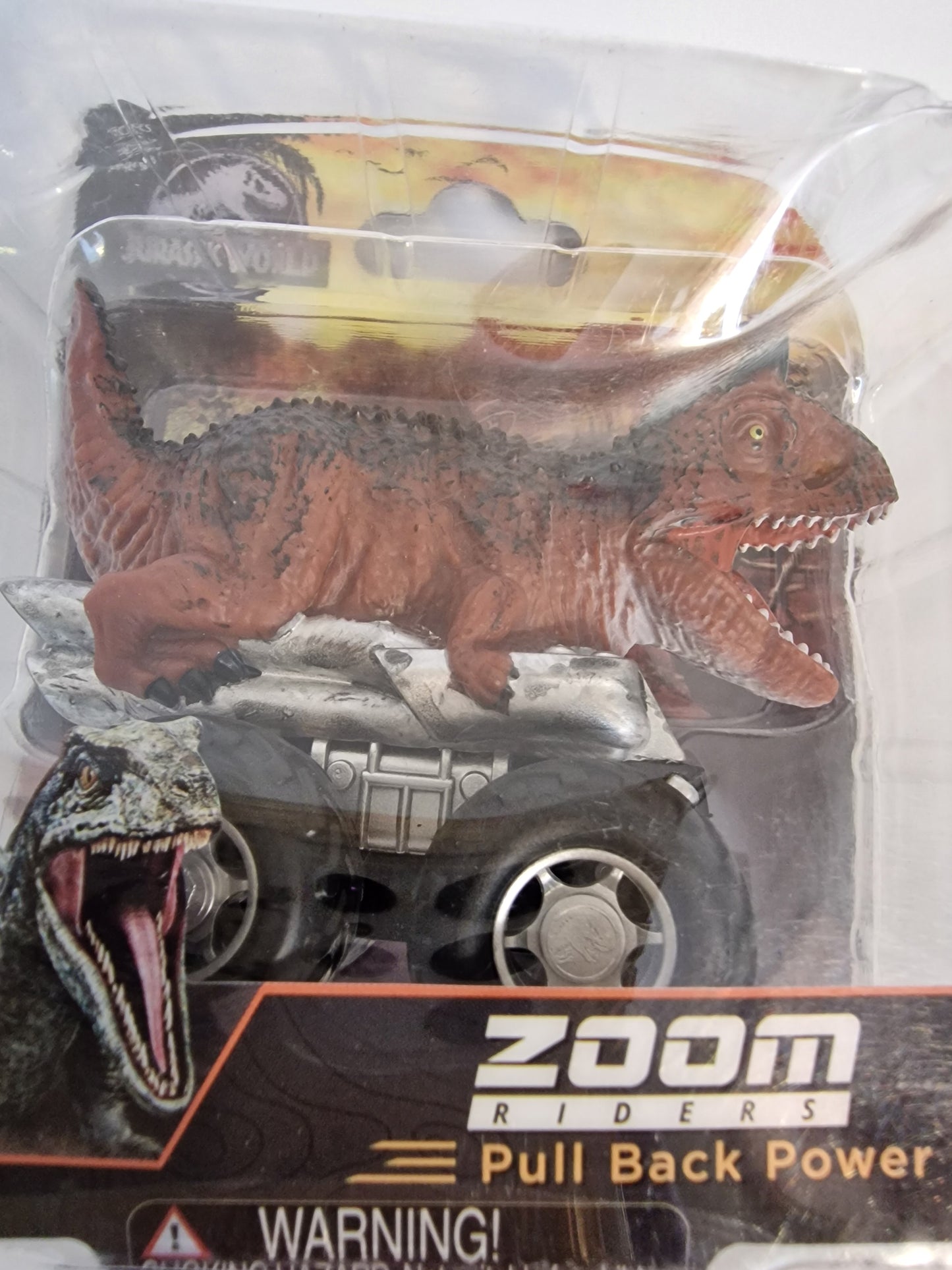 Jurassic World Carnotaurus Zoom Riders Pull Back Dino Car Vehicle Toy NEW