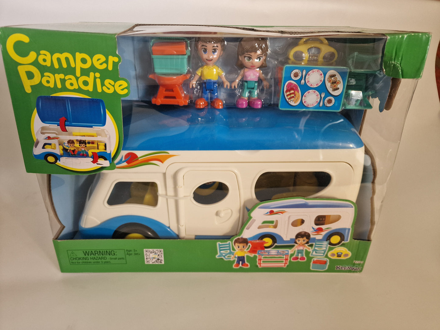 Keenway Camper Paradise Playset Camper Van Toy with Figures & Accessories NEW