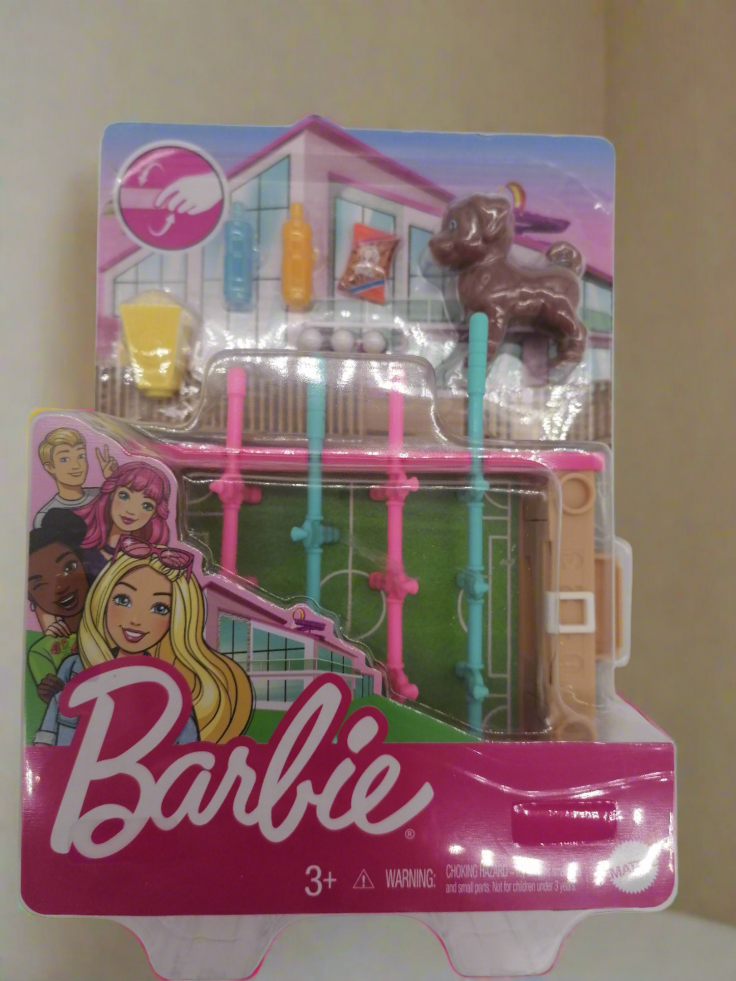 Sada příslušenství k fotbalovému stolu s mini hrami pro noční téma Barbie
