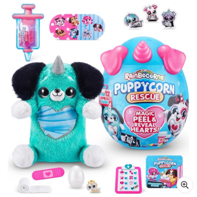 Rainbocorns Puppycorn Rescue Surprise Plush by ZURU Assorted Syles 1 Supplied Large