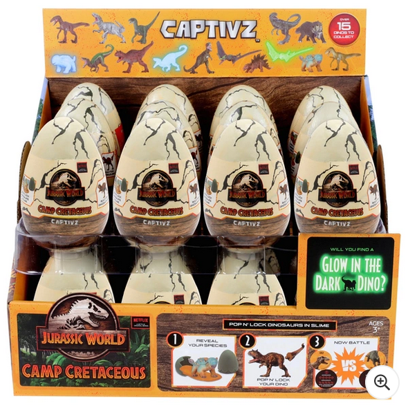 Jurassic World Captivz Camp Cretaceous Dinosaur Slime Egg Assorted Styles