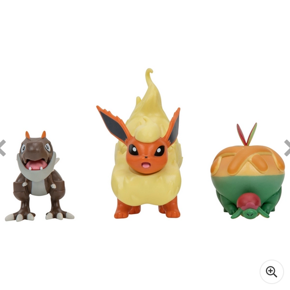 Pokemon Battle Action Figure Figure 3 Pack Appletun Tyrunt Flareon