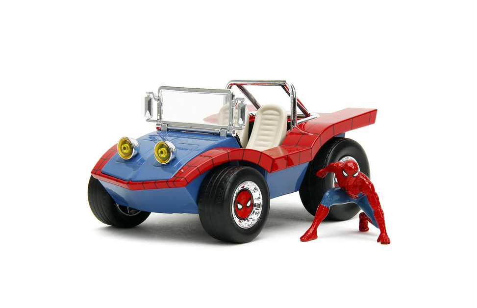 Marvel Spiderman Figure and Buggy 1:24 Scale Die Cast Figure