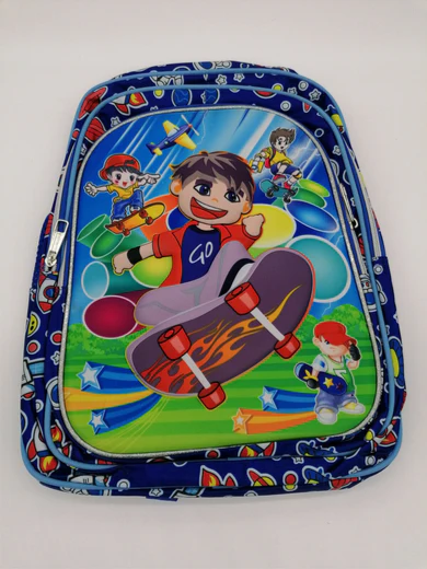 Childrens Bag Boy On A Skateboard Blue