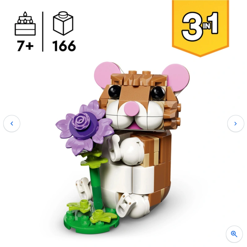 LEGO Creator 31376 3-in-1 Cute Hamster With A Flower Set Valentines Day