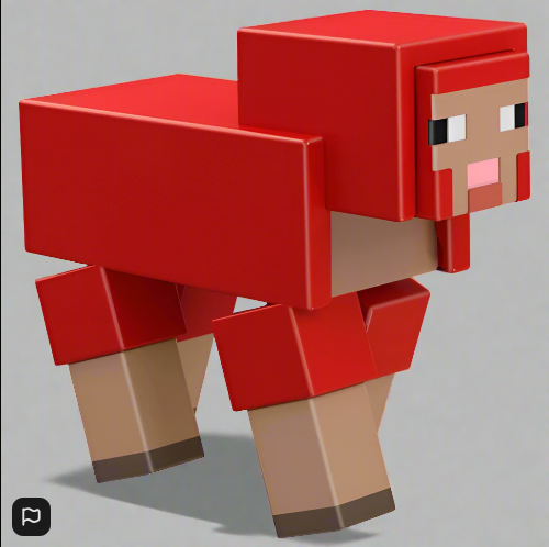 Minecraft 8cm figurka červené ovce