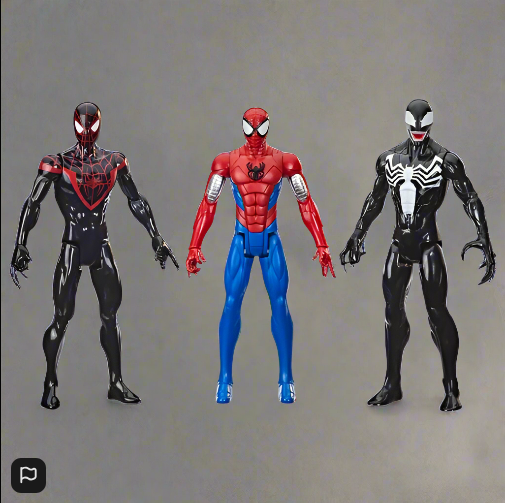 Marvel Spider-Man Titan Hero Series Miles Morales, Spider-Man and Venom