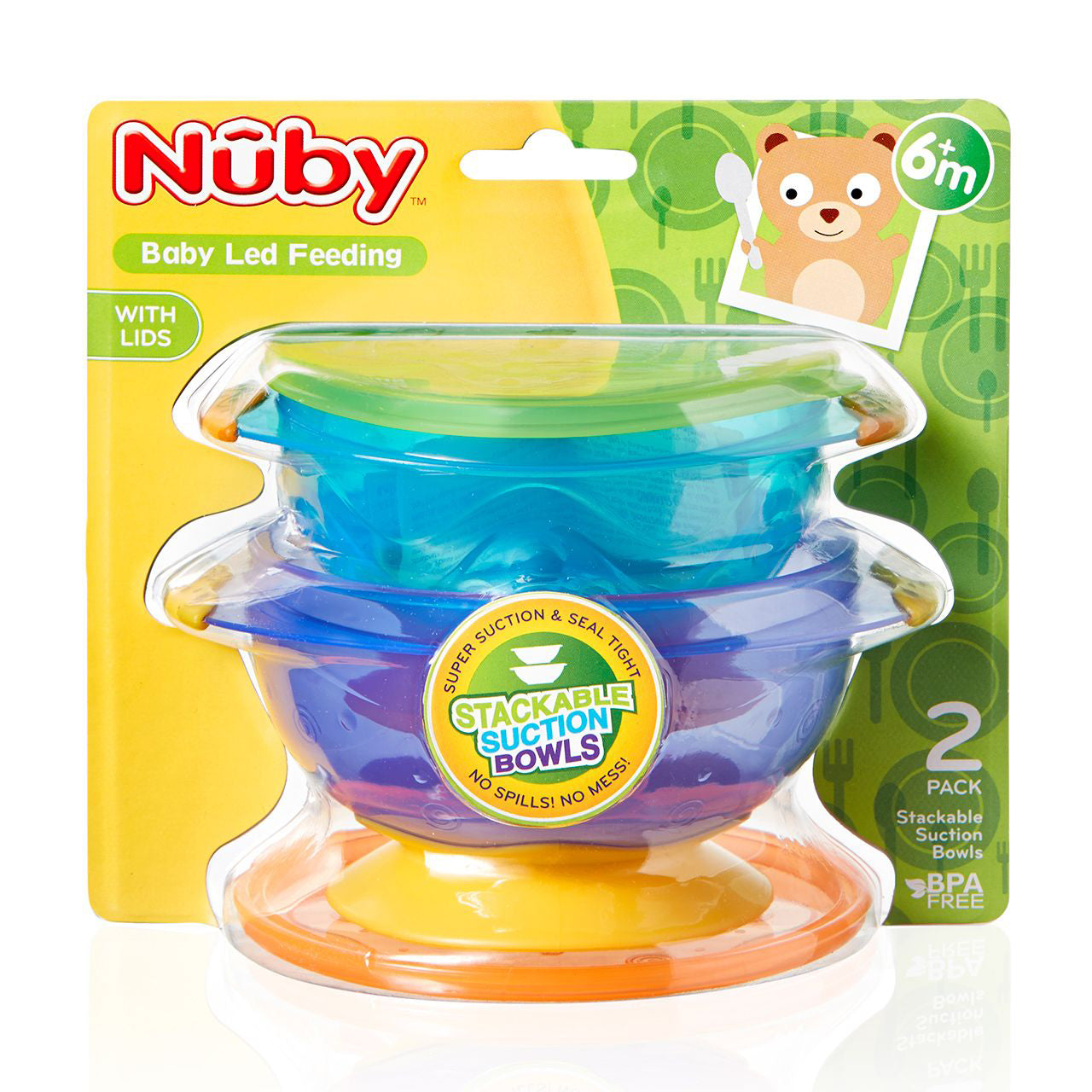 Nuby Stohovatelné sací misky 2Pk