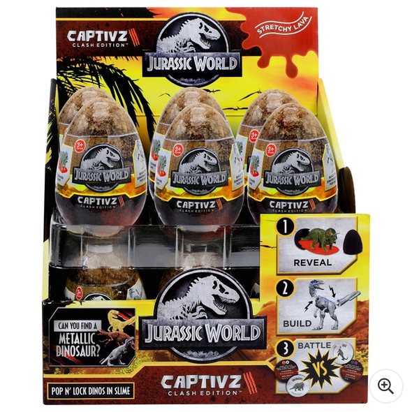 Jurský svět Captivz Clash Edition Slime Egg Dinosaur sortiment