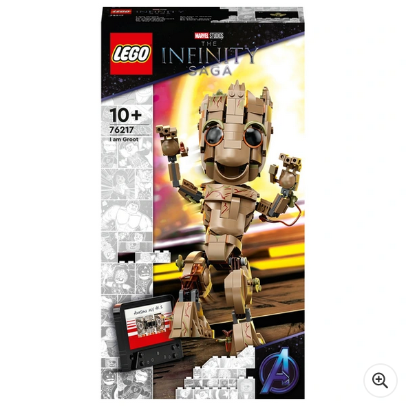 Sada Marvel LEGO 76217 Jsem Groot, sestavitelná hračka pro miminko Groot