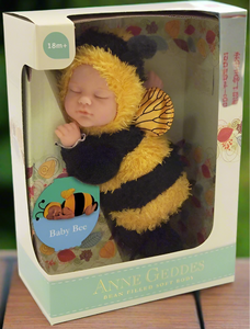 Anne Geddes 9 inch Baby Bee Doll - Bean Filled Soft Body Collection