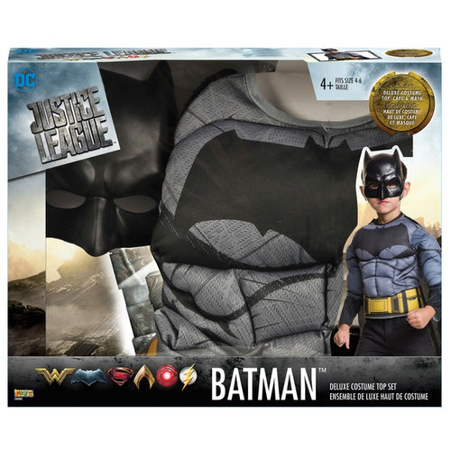 Justice League Batman Muscle Chest Costume  5 To 6 Years