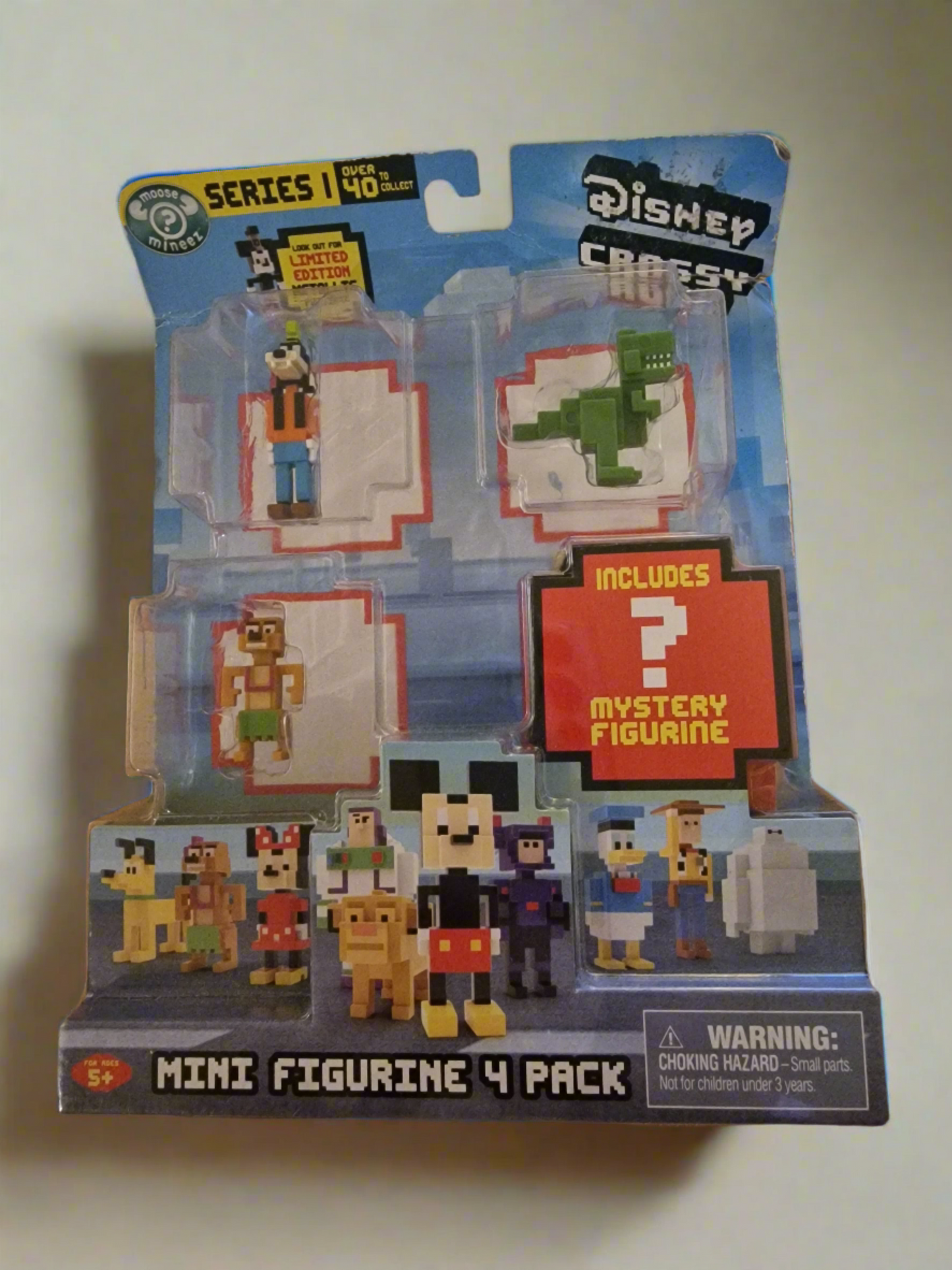 Disney Crossy Road Series 1 Mini Figurine Pack 3 Figures Plus 1 Mystery Figure