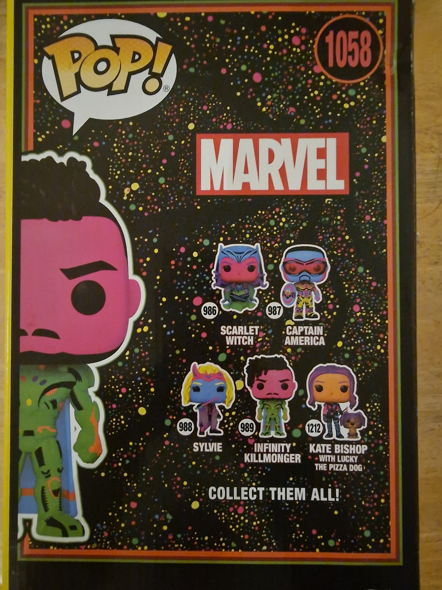 Funko POP  Marvel  What If .? Infinity Killmonger  #1058 Blacklight Edition