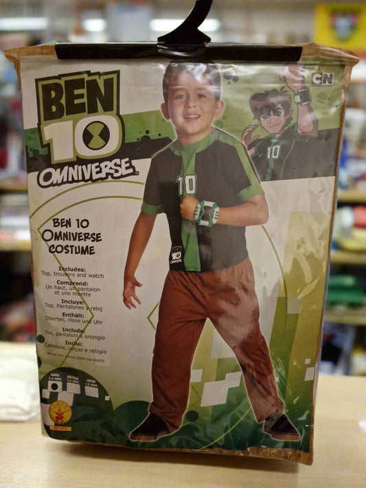 Ben 10 Omniverse Costume Small 3 To 4 Years green and black t shirt