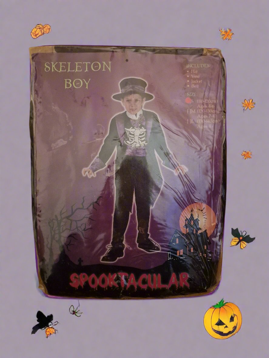 Costume For Children Spooktacular Skeleton Boy 4 To 6 Years