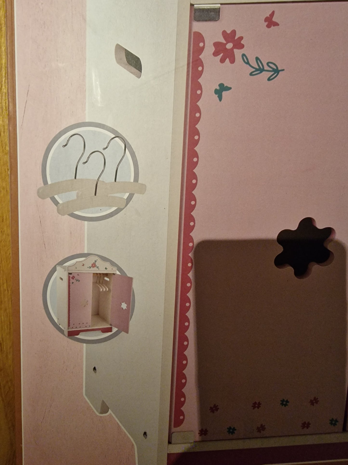 Woomax Dolls Wooden Wardrobe 34 x 55 x 23 cm