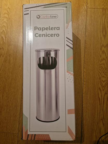 Waste Paper Bin with Ashtray Confortime Metal 20 x 59 cm