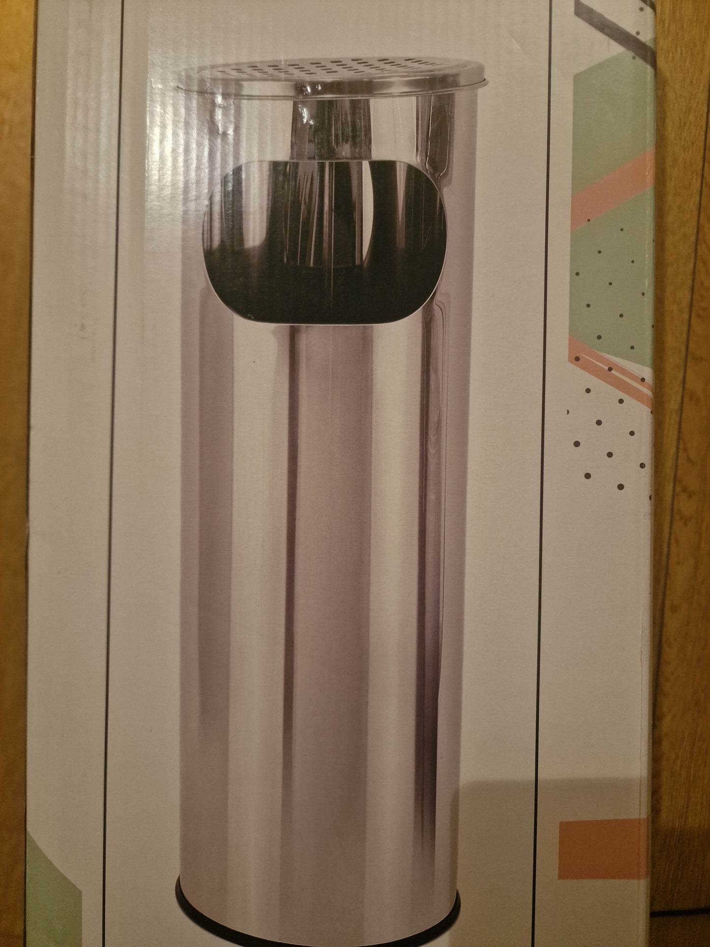 Waste Paper Bin with Ashtray Confortime Metal 20 x 59 cm