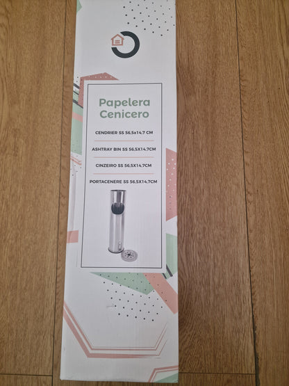 Waste Paper Bin with Ashtray Confortime Metal 56.5 x 14.7 cm