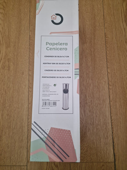 Waste Paper Bin with Ashtray Confortime Metal 56.5 x 14.7 cm