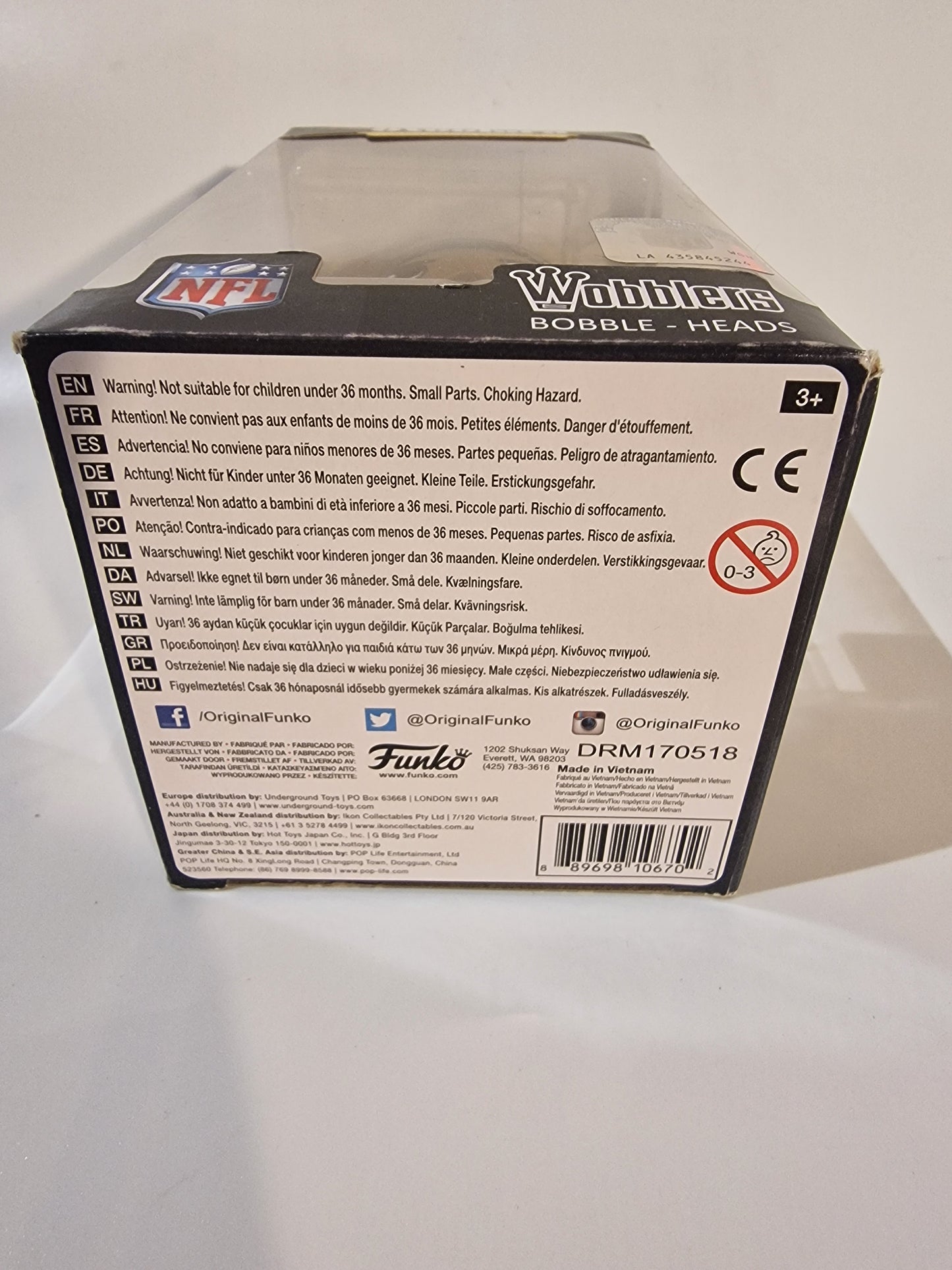 Antonio Brown Funko Wobbler 2016 NFL Pittsburgh Steelers Bobblehead NIB Rare