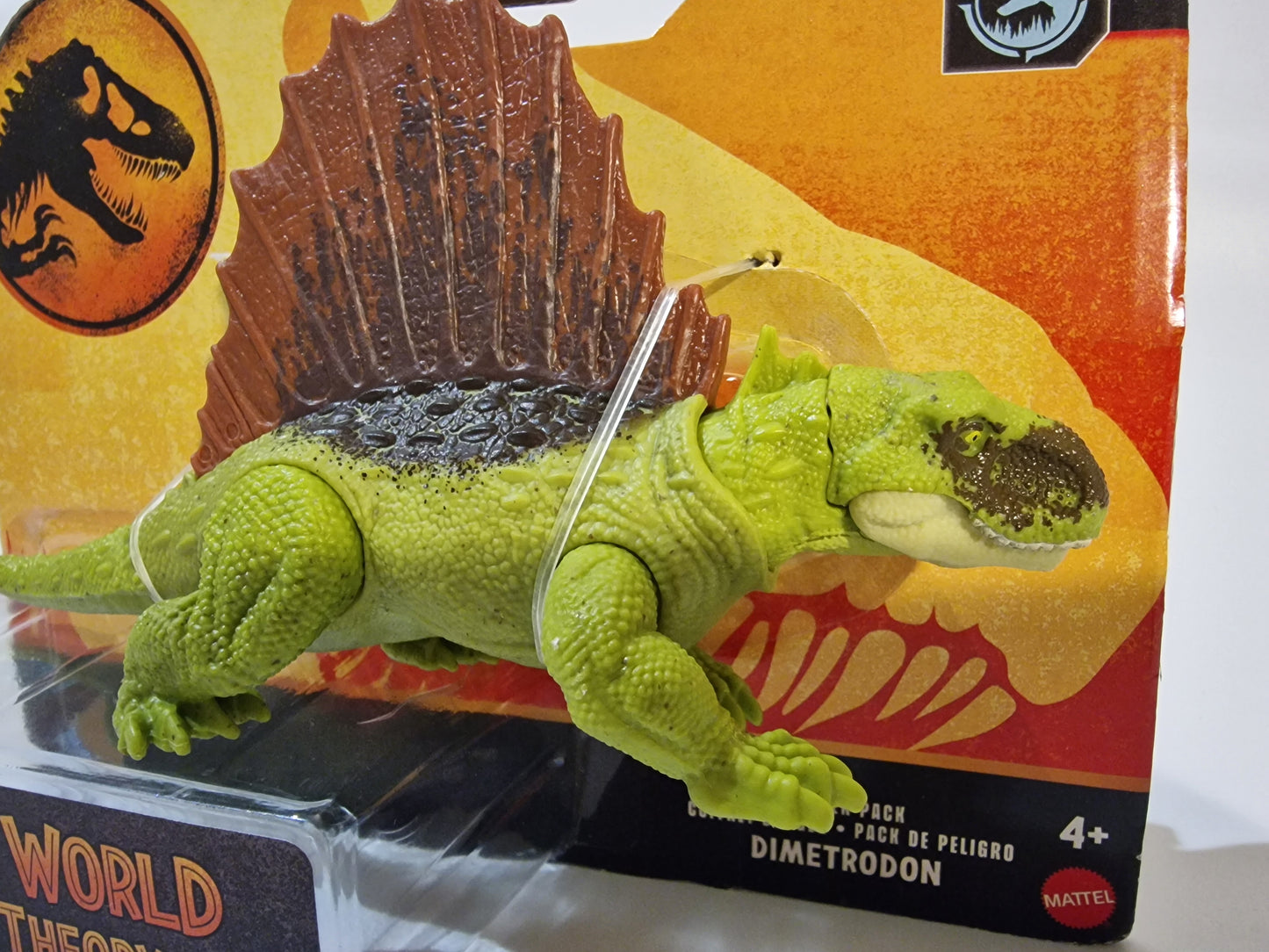Jurassic World Chaos Theory Dimetrodon Dinosaur Figure Mattel Danger Pack NEW