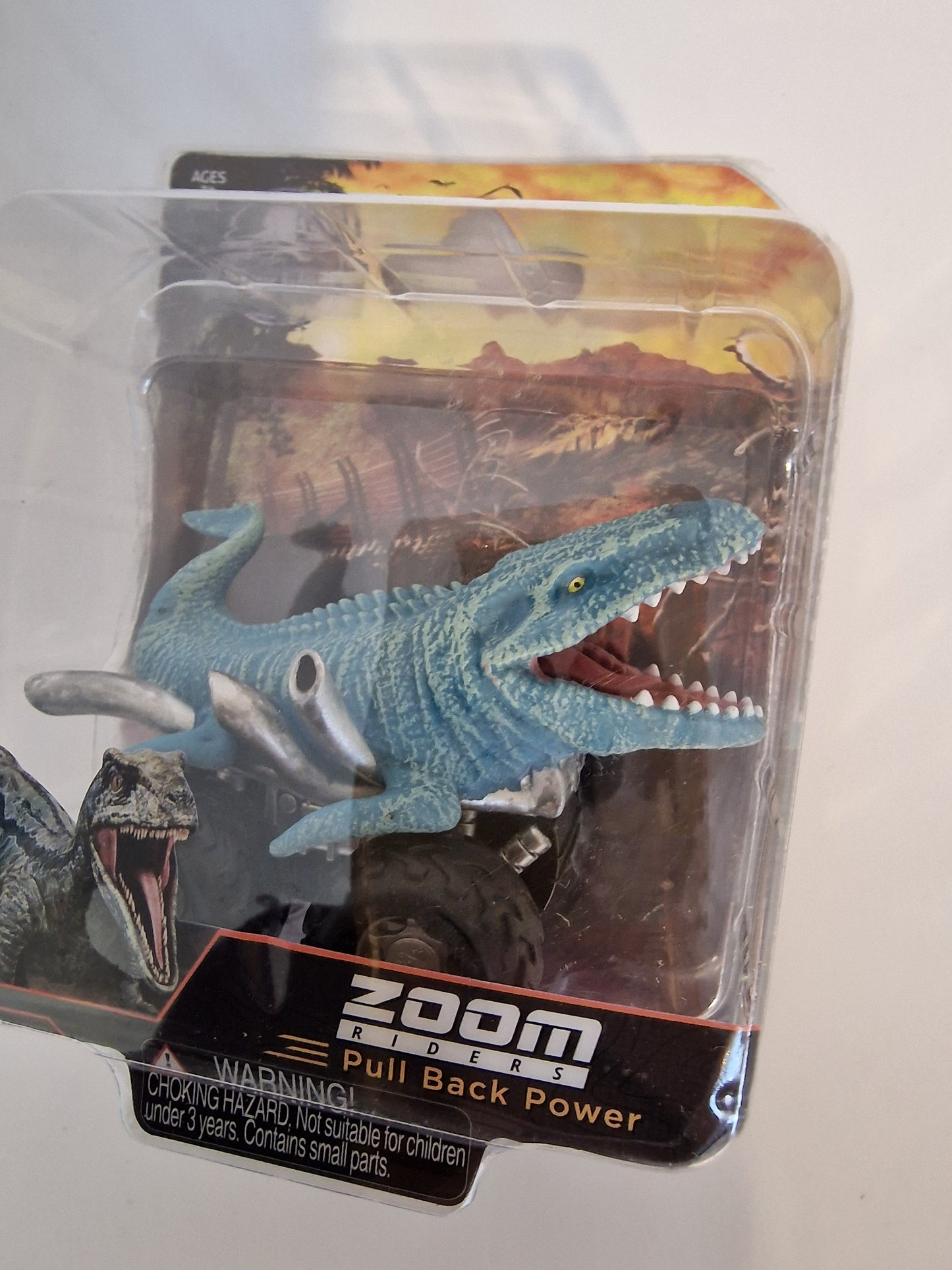 Jurassic World Mosasaurus Zoom Riders Pull Back Dino Car Vehicle Toy NEW