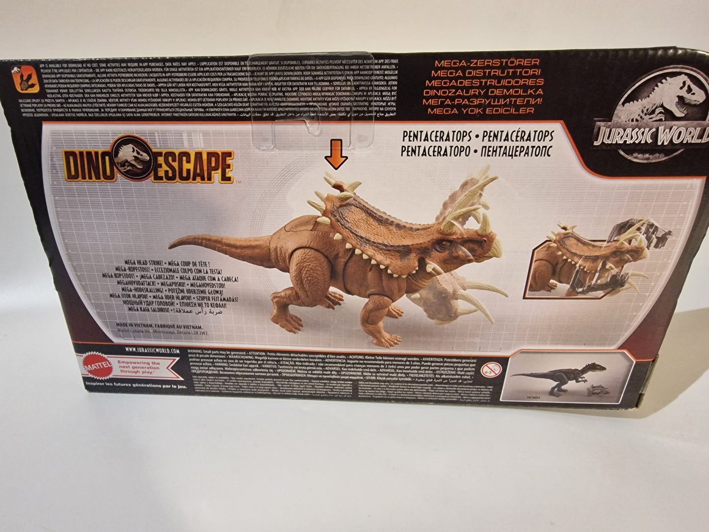 Mattel Jurassic World: Dino Escape Mega Destroyers - Pentaceratops Action Figure