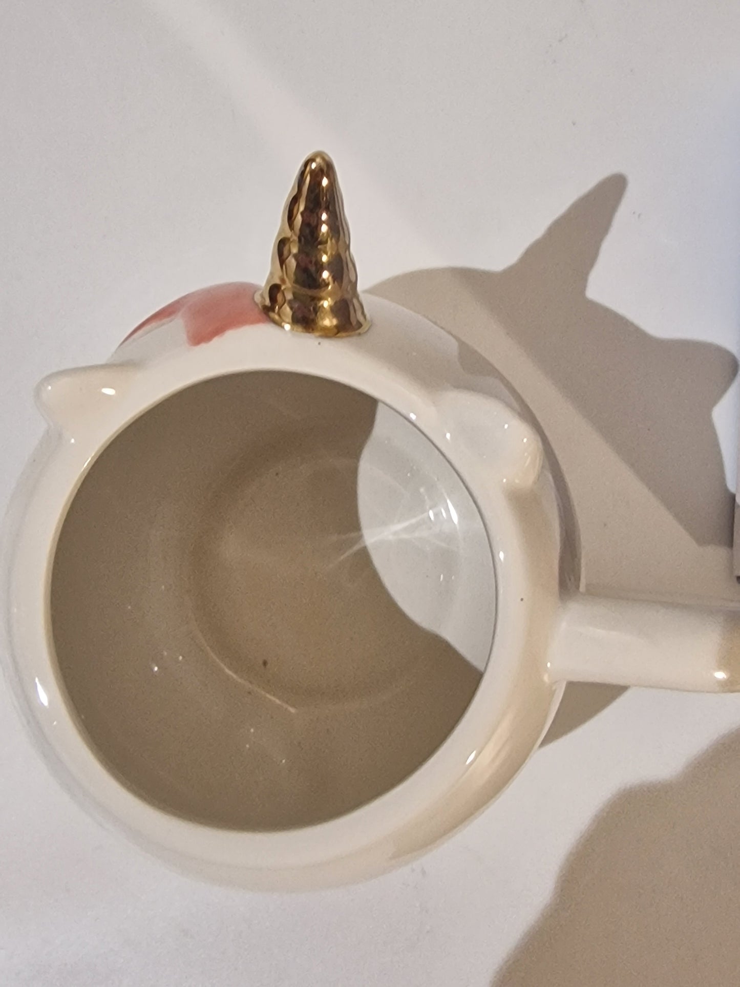 White Enchanted Rainbows Unicorn Ceramic Shaped Mug