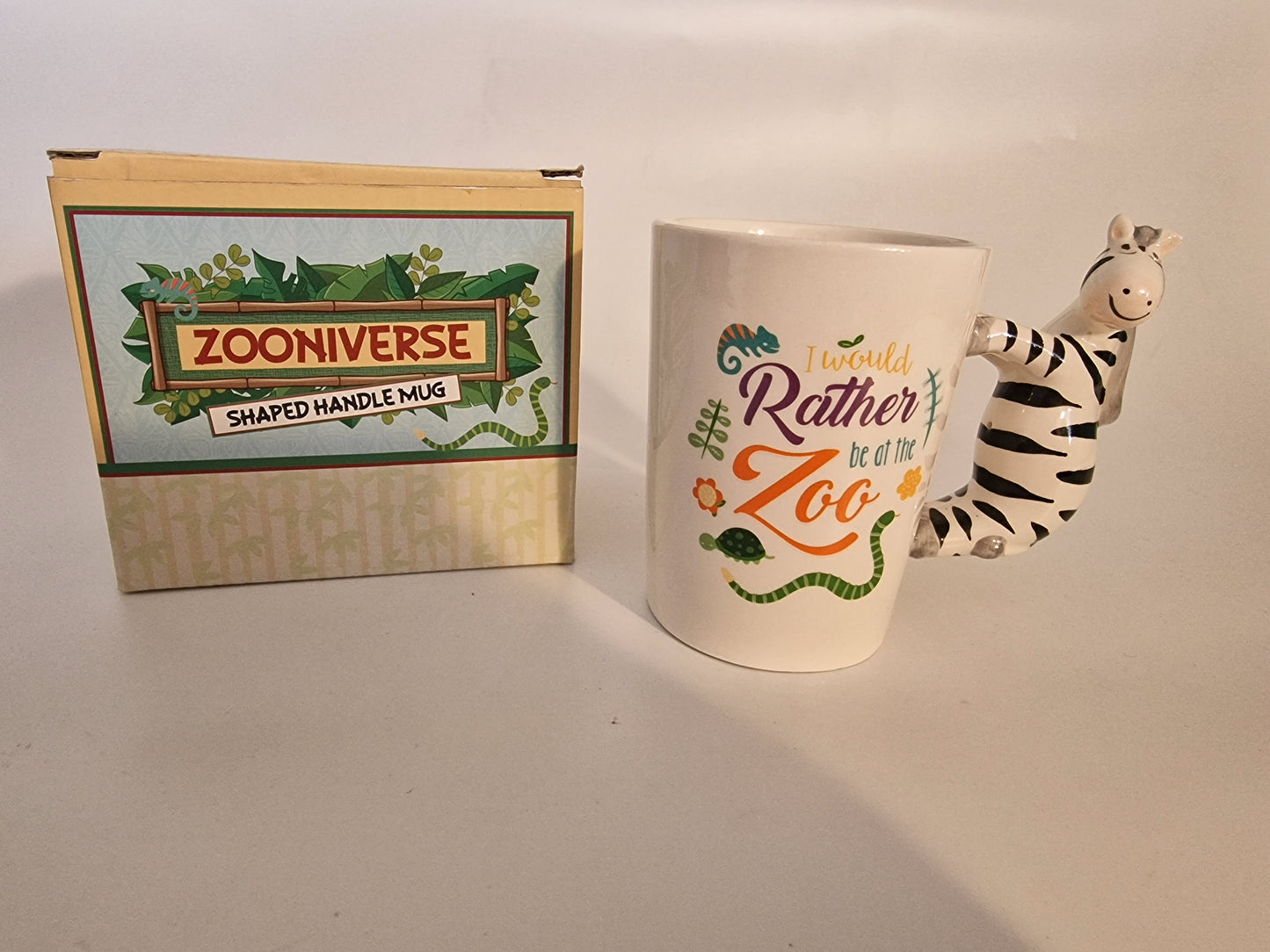 Zebra Shaped Handle Mug Ceramic Height 12cm Width 13.5cm Depth 8.5cm