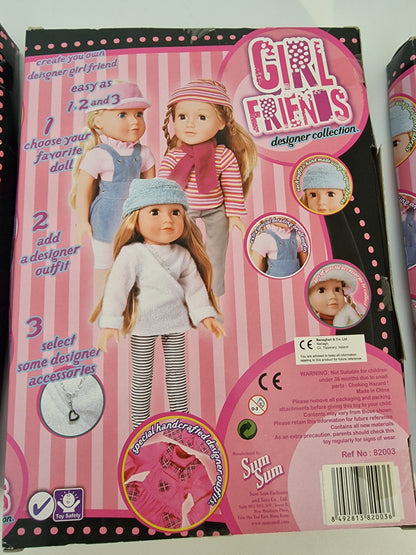 Set of 3 Girl Friends Designer Collection Doll Outfits & Accessories