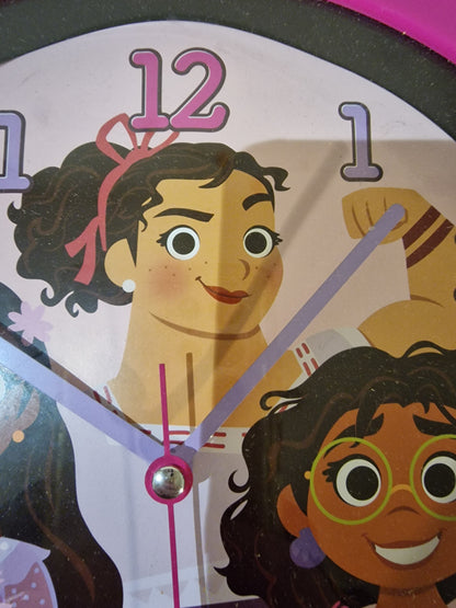 Disney Encanto Wall Clock - 10" Madrigal Sisters (Mirabel, Isabela, Luisa) - New in Box