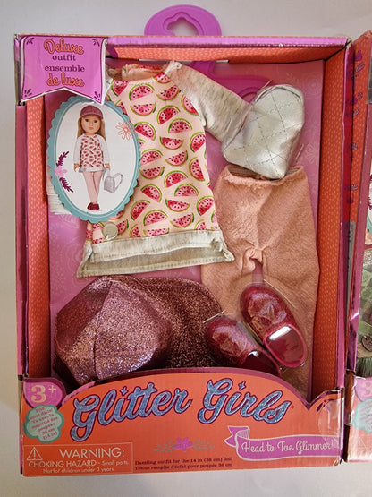 BUNDLE: 2x Glitter Girls Deluxe Outfits - 14-inch Doll Clothes - NIB