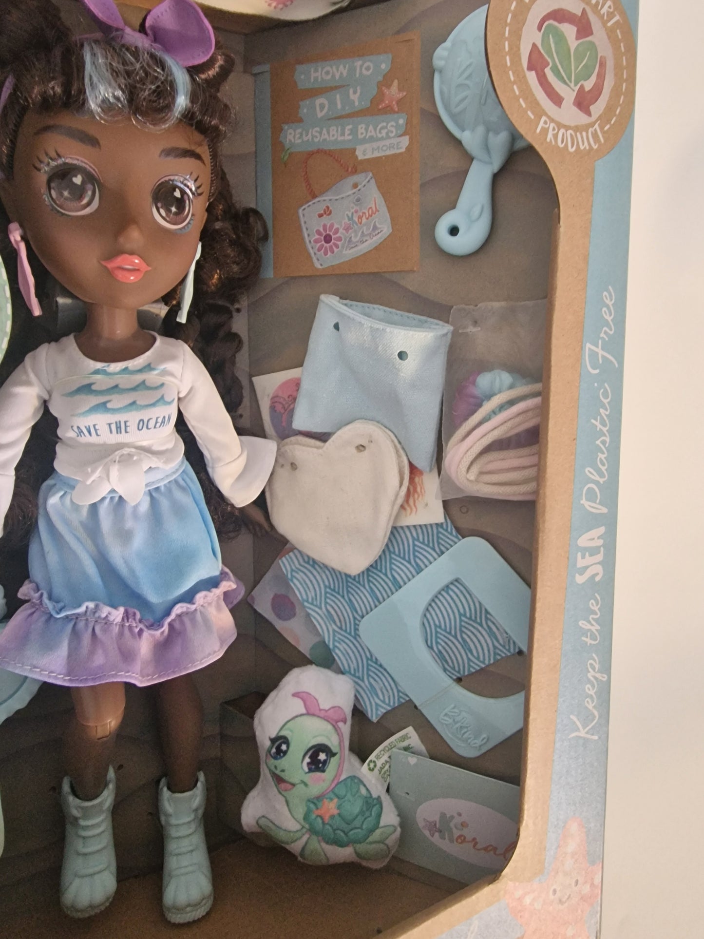 B-Kind Koral Eco-Friendly Doll & DIY Accessories - New in Box