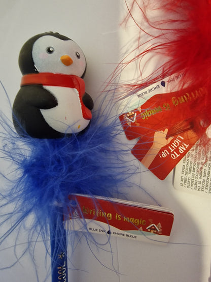 Legami Milano Christmas Light-Up Pen Bundle – Set of 3 (Santa & Penguin)