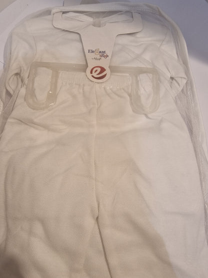 Newborn Baby 10-Piece Gift Set - 100% Cotton - White Little Bear Starter Kit