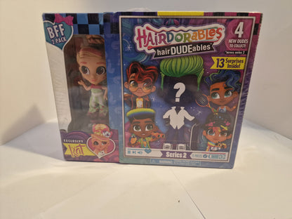 Hairdorables Hair-DUDE-ables Series 2 BFF 2-Pack – Exclusive Kat Doll & Mystery Boy