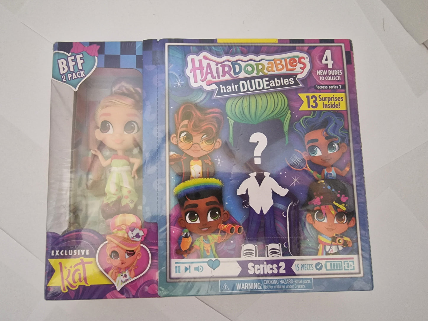 Hairdorables Hair-DUDE-ables Series 2 BFF 2-Pack – Exclusive Kat Doll & Mystery Boy