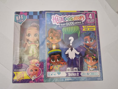 Hairdorables Hair-DUDE-ables Series 2 BFF 2-Pack – Exclusive Kat Doll & Mystery Boy