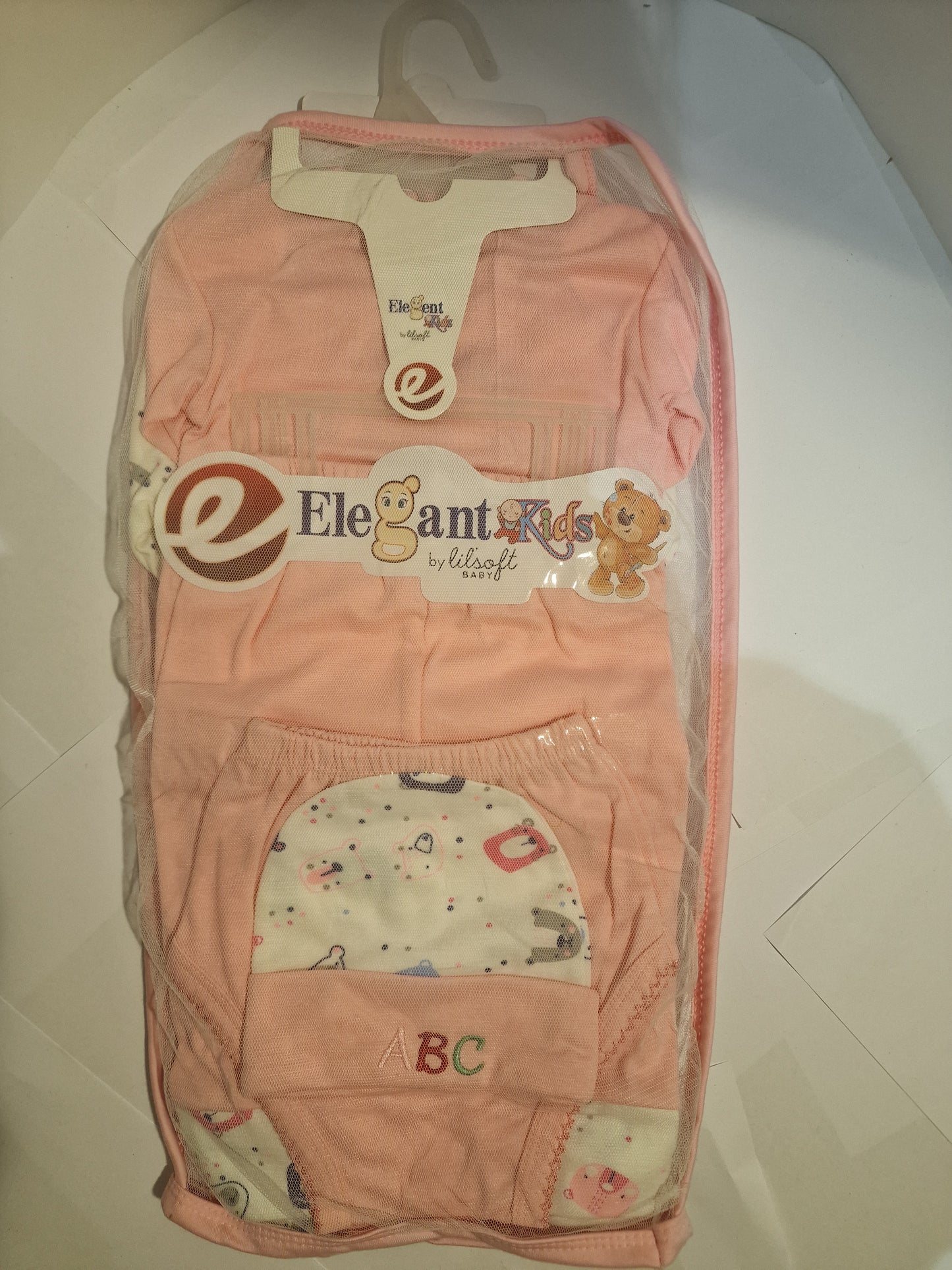 Elegant Kids by Lilsoft Baby Girl 10-Piece Starter Clothing Set – Pink Bear Theme