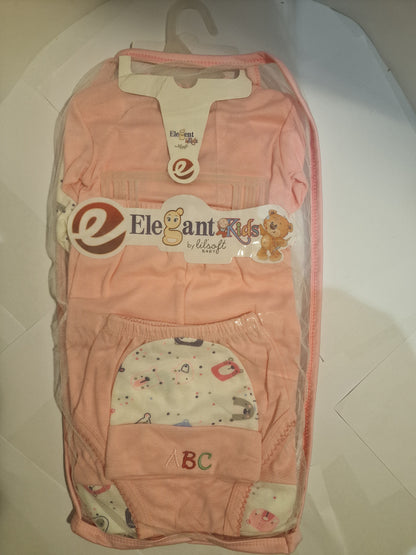 Elegant Kids by Lilsoft Baby Girl 10-Piece Starter Clothing Set – Pink Bear Theme