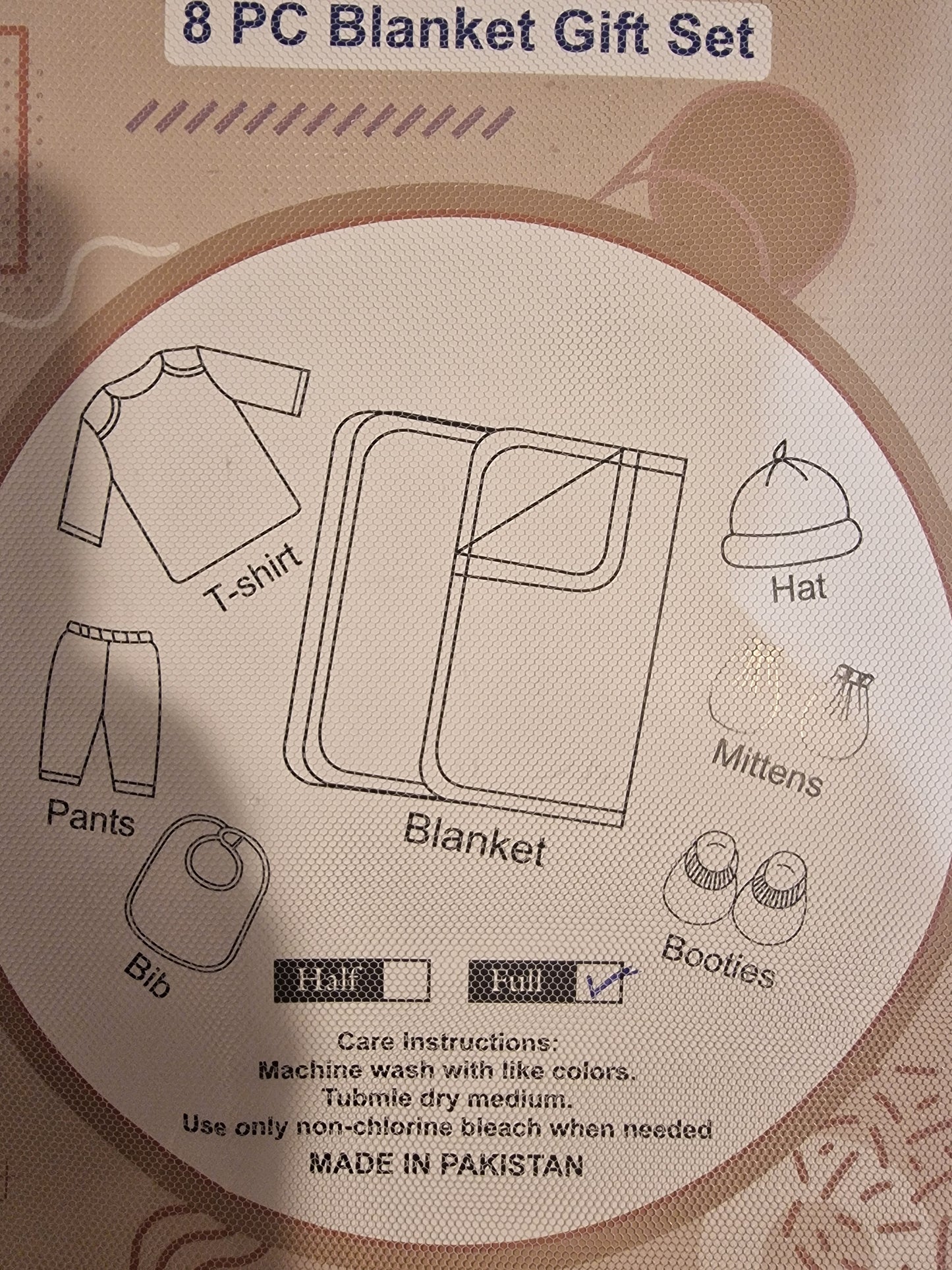 Juniors 8-Piece Newborn Baby Girl Gift Set - Pink Blanket & Essentials Clothing Bundle