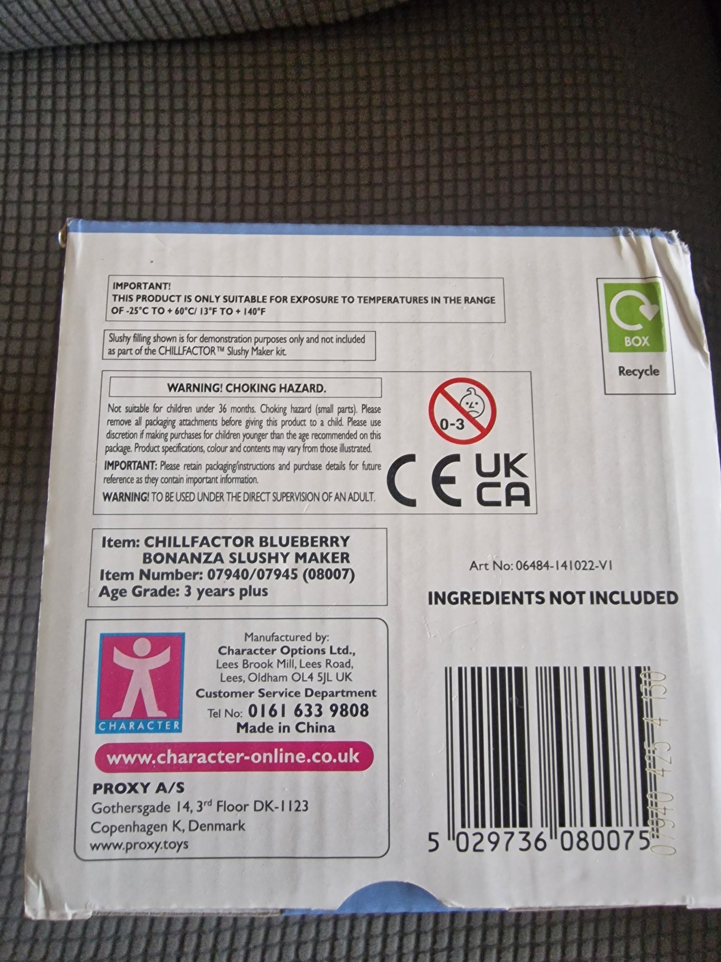 ChillFactor Slushy Maker – Blueberry Bonanza Blue (Original Packaging)