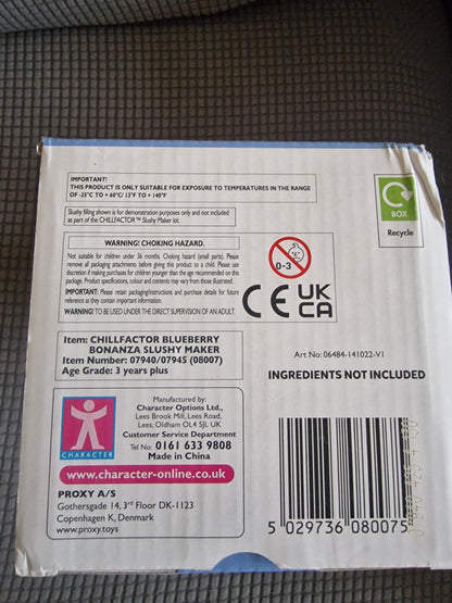 ChillFactor Slushy Maker – Blueberry Bonanza Blue (Original Packaging)