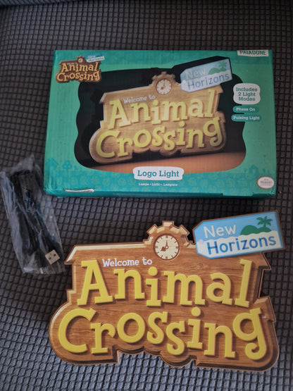 Animal Crossing: New Horizons Logo Light - Official Nintendo Paladone LED Lamp