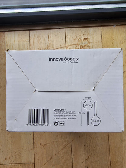 Aqua·Loon Handcrafted Glass Self-Watering Globes – Set of 2 (Blue Marble) Innovagoods