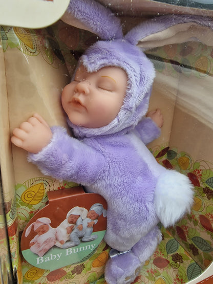Anne Geddes 9" Lilac Baby Bunny Plush Doll - New In Box (NIB) Collector's Edition